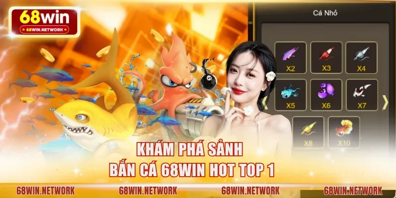 Khám phá sảnh bắn cá 68WIN hot top 1